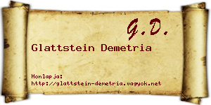 Glattstein Demetria névjegykártya